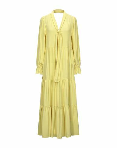 8pm Woman Maxi dress Light yellow Acetate, Silk Cover