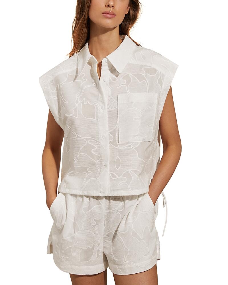 Reiss Nia Embroidered Shirt Cover