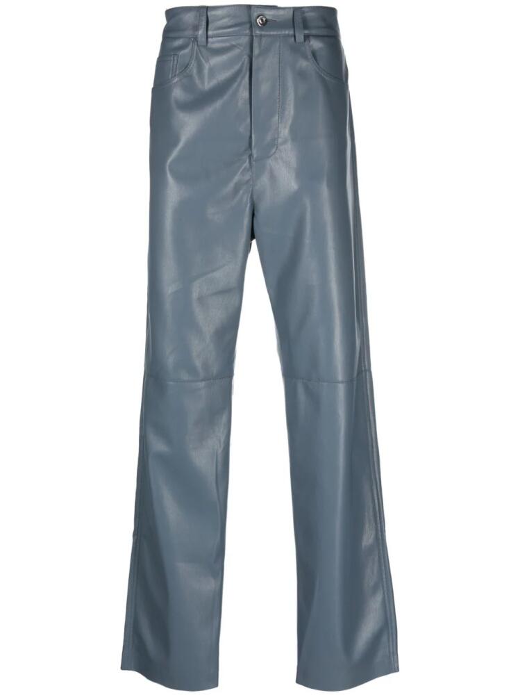 Nanushka Aric straight-leg trousers - Blue Cover