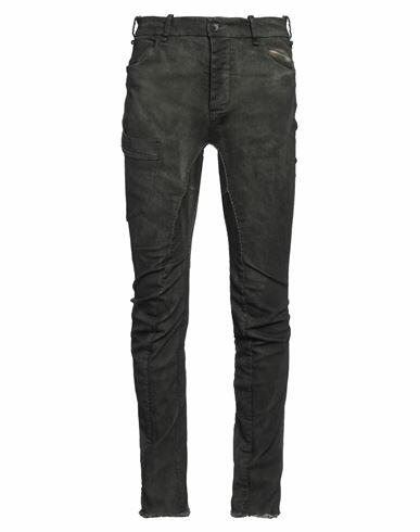 Masnada Man Jeans Dark green Cotton, Elastane Cover