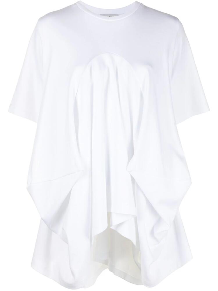 Goen.J draped cotton T-shirt - White Cover