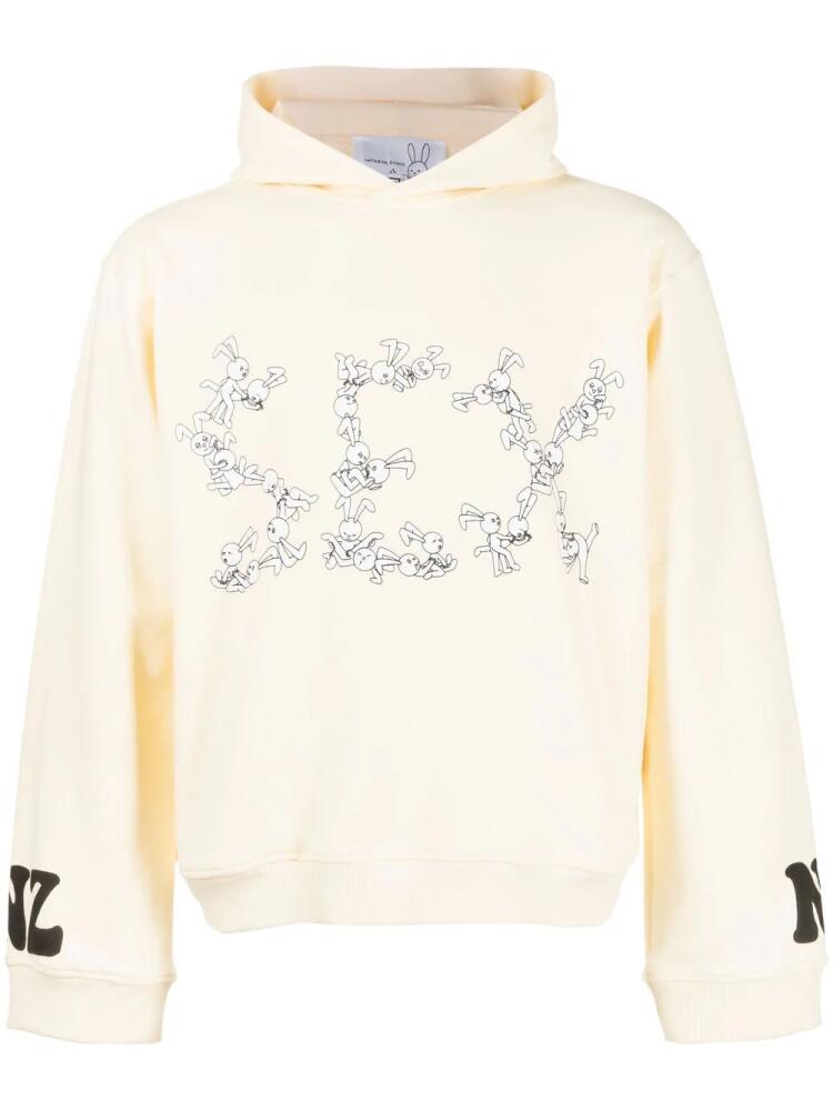 Natasha Zinko bunny-print hoodie - White Cover