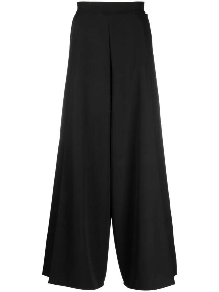 Alchemy tie-fastening wide-leg trousers - Black Cover