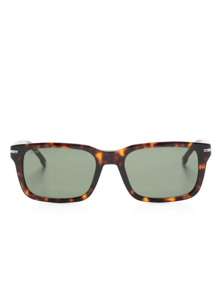 BOSS rectangle-frame sunglasses - Brown Cover