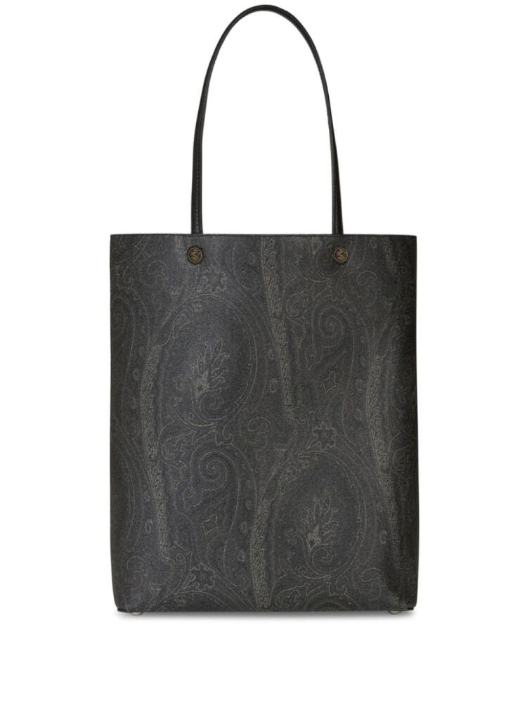 ETRO paisley-print open-top tote bag - Black Cover