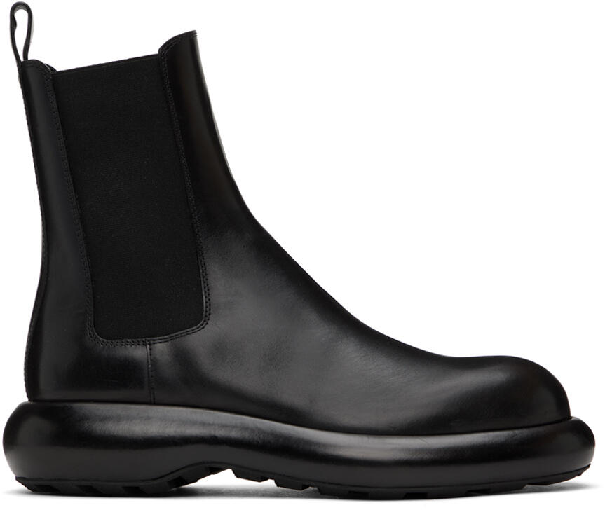 Jil Sander Black Platform Chelsea Boots Cover