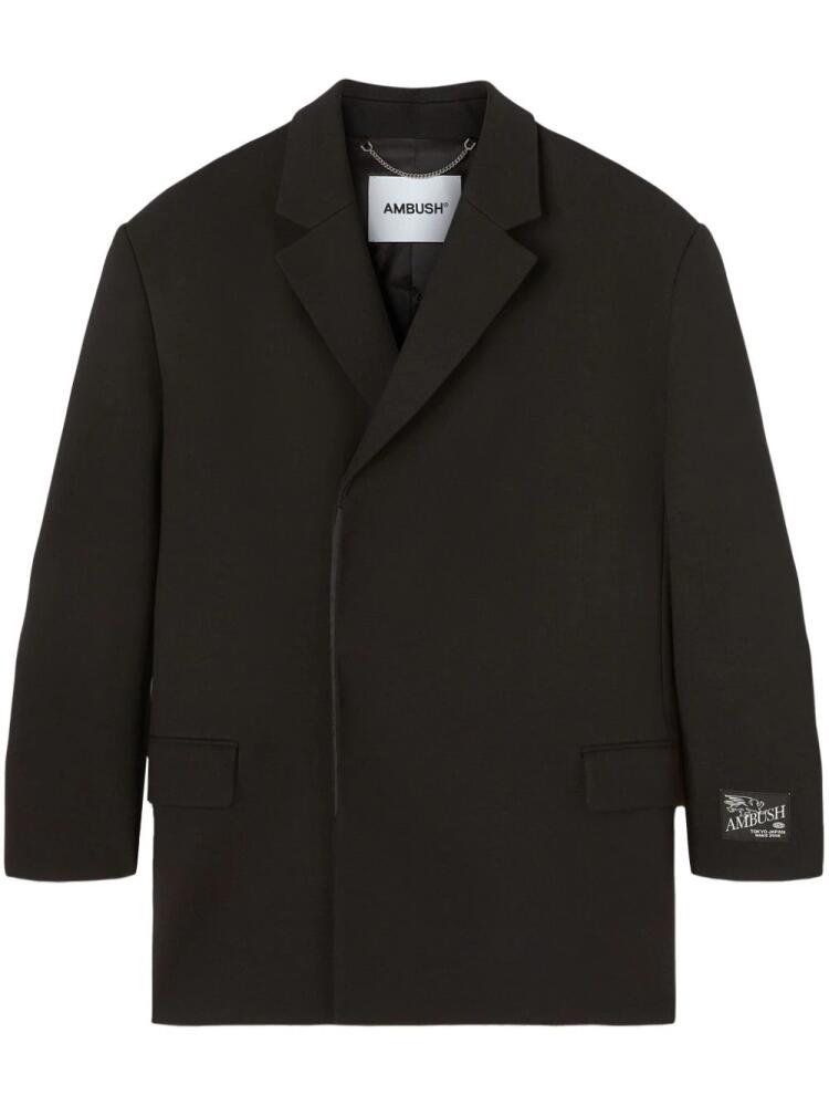 AMBUSH back-waist double-breasted blazer - Black Cover