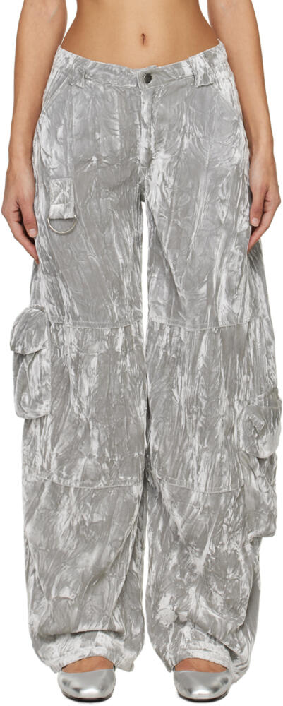 Collina Strada SSENSE Exclusive Silver Lawn Trousers Cover