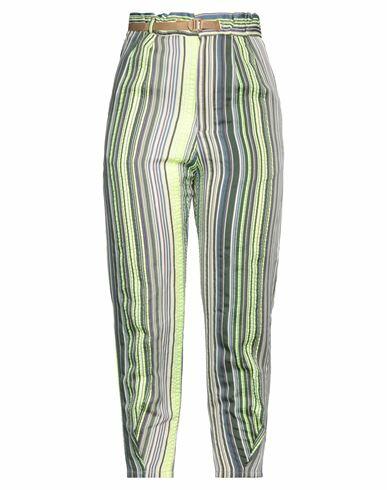 White Sand Woman Pants Acid green Polyamide, Silk, Polyester, Acetate Cover