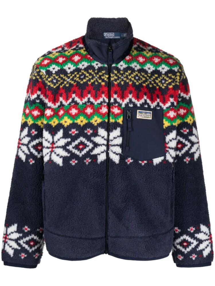 Polo Ralph Lauren fair isle-motif fleece jacket - Blue Cover