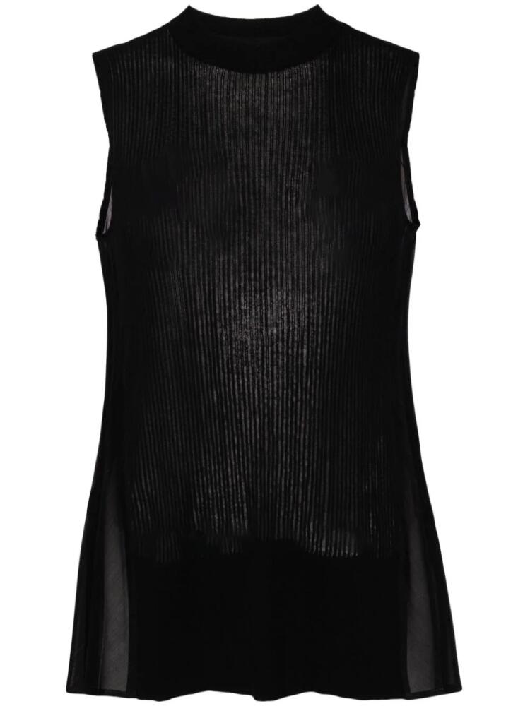 sacai ribbed sleeveless tank top - Black Cover