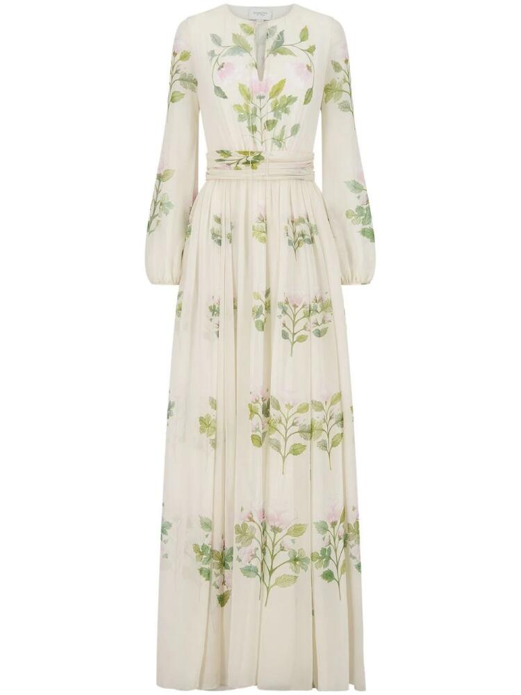 Giambattista Valli floral-print belted maxi dress - White Cover