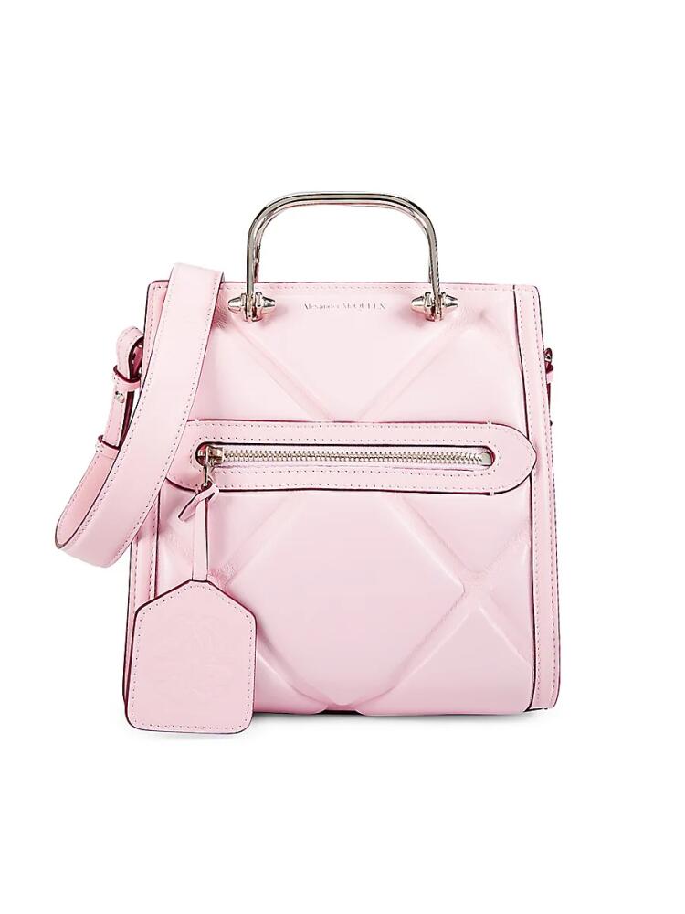 Alexander McQueen Women's Short Story Textured Leather Crossbody Bag - Pink Cover