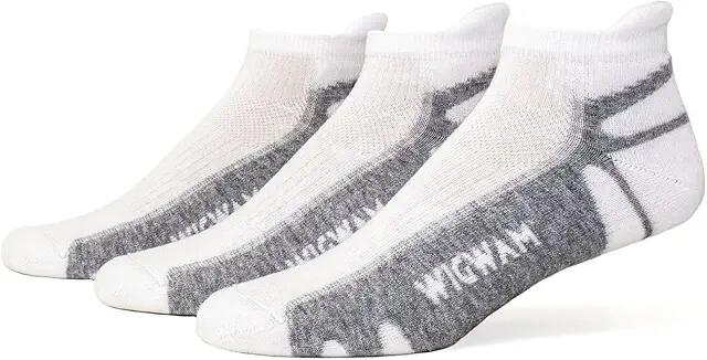 Wigwam Thunder Low 3-Pack (White/Grey) Crew Cut Socks Shoes Cover