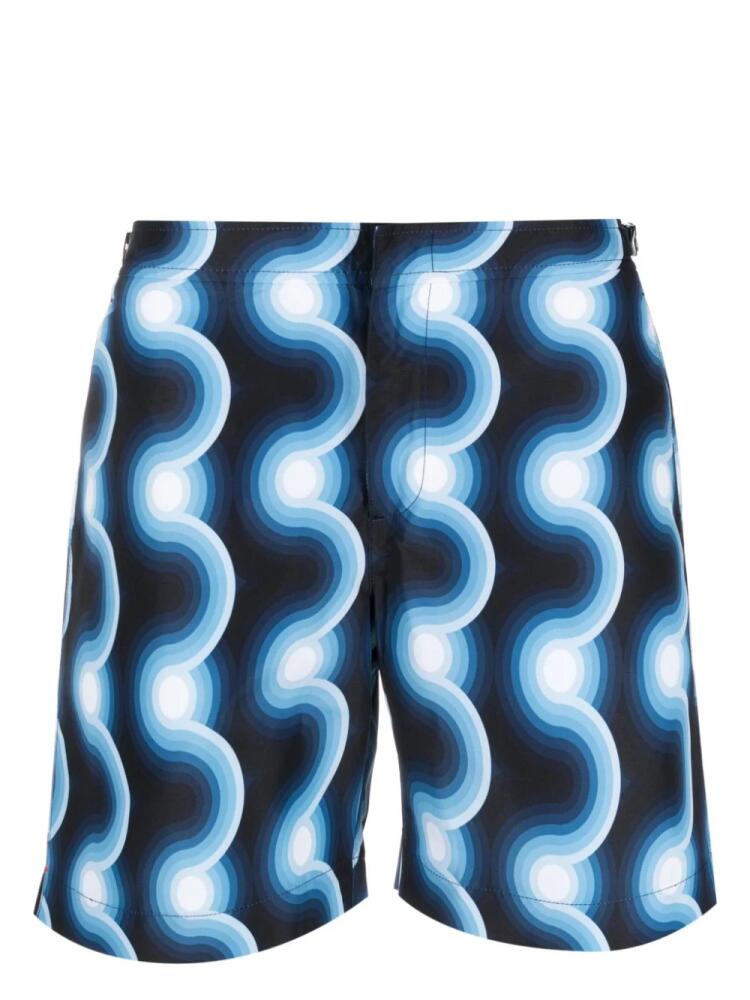 Orlebar Brown abstract-print swim shorts - Blue Cover