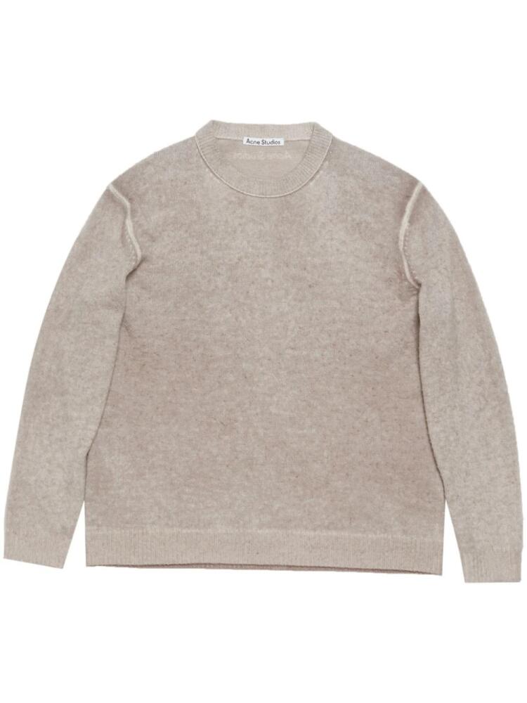 Acne Studios printed crew-neck jumper - Neutrals Cover