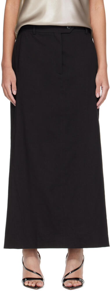 BOSS Black Slit Midi Skirt Cover