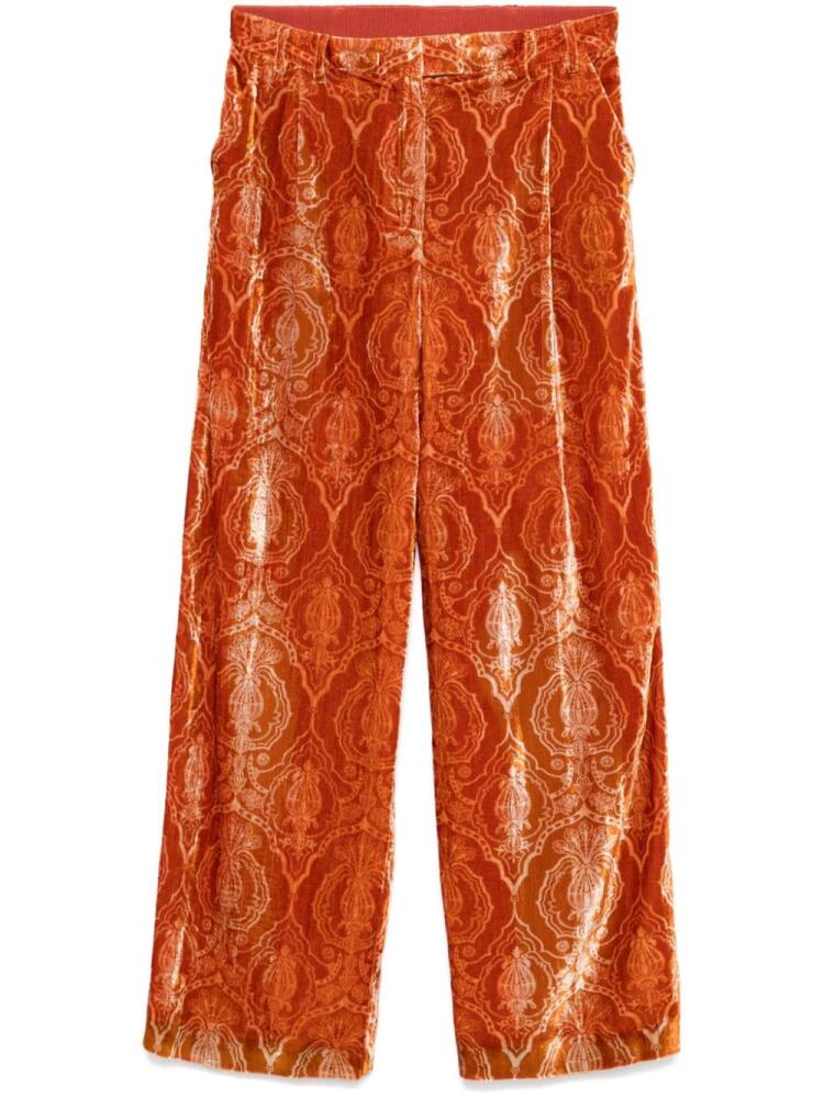 La DoubleJ devoré-effect trousers - Orange Cover