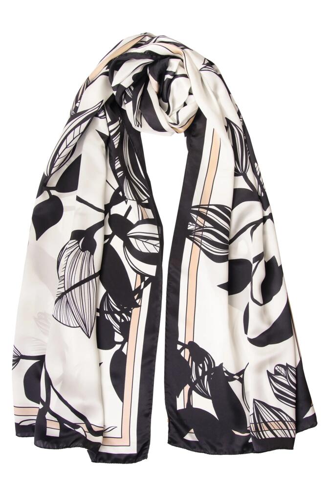 Elizabetta Cara - Silk Scarf/Shawl for Women in Soft White And Black Cover