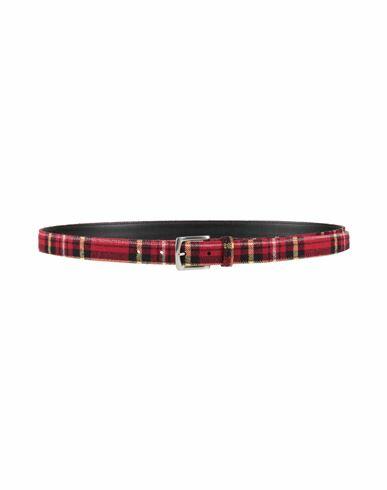 Ermanno Scervino Man Belt Red Textile fibers Cover