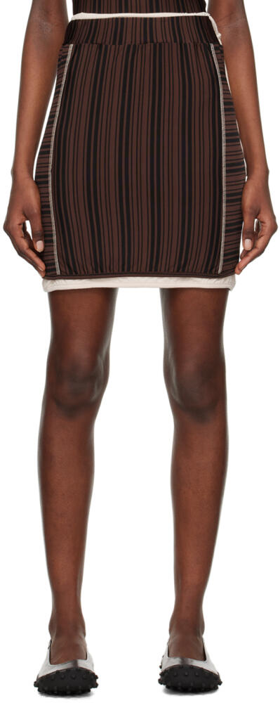 SUNNEI Brown Doppia Mini Skirt Cover