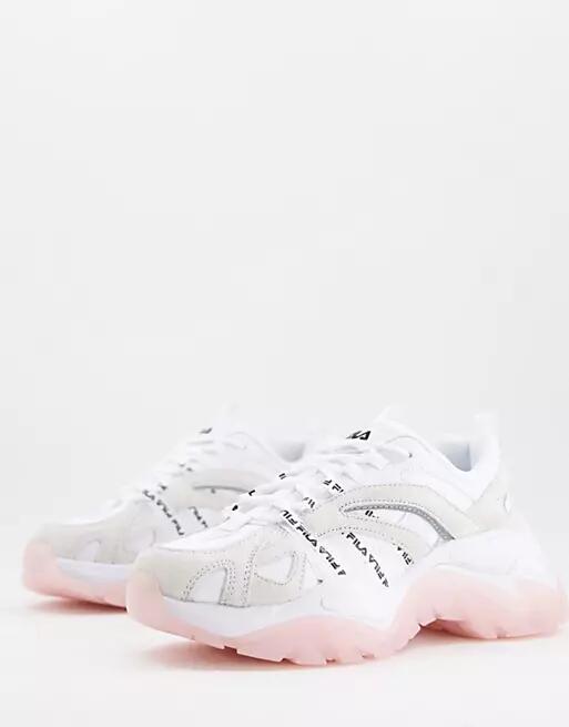 Fila interation sneakers in off white and pink Cover