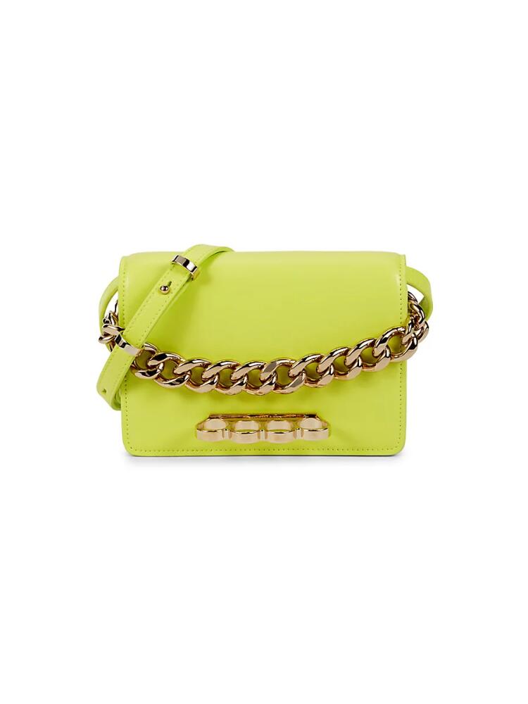 Alexander McQueen Women's Knuckle Leather Crossbody Bag - Yellow Cover