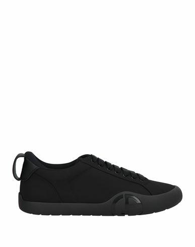 Giorgio Armani Man Sneakers Black Textile fibers, Leather Cover