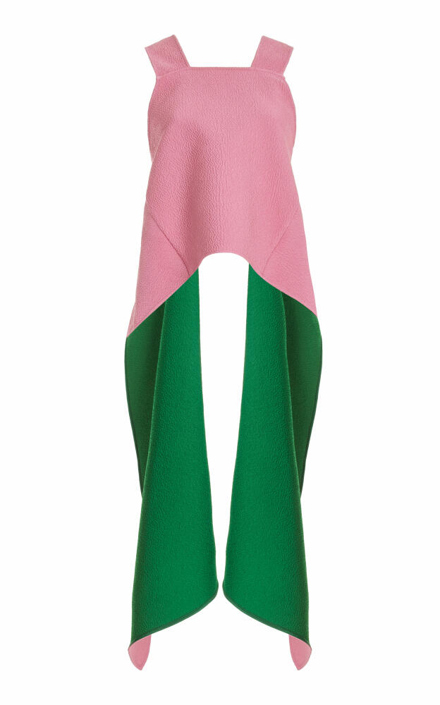 Rosie Assoulin - Colorblocked Crepe Winged Top - Pink Cover