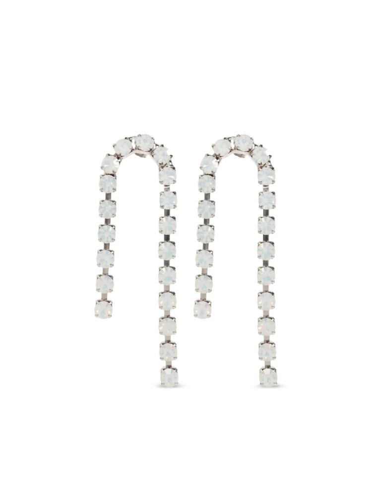 Forte Forte crystal-embellished drop earrings - Silver Cover