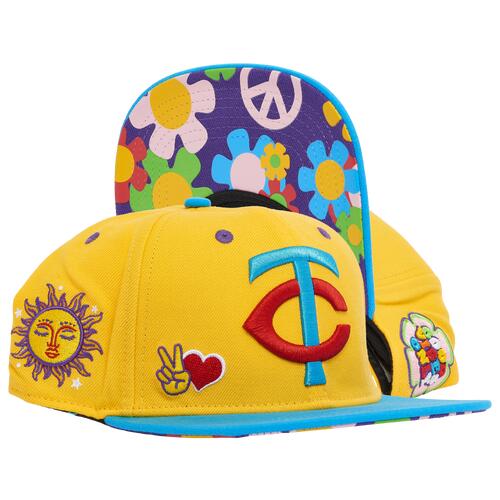 Pro Standard Pro Standard Twins Peace & Love Wool Snapback - Adult Yellow/Multi Cover