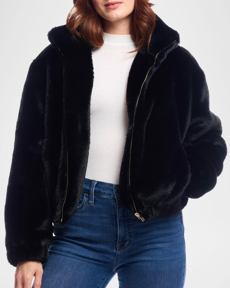 Fabulous Furs Back To Basics Faux Fur Bomber Jacket Cover