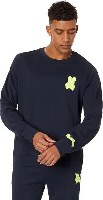 Psycho Bunny Cleveland Chainstitch Sweatshirt (Navy) Men's Clothing Cover