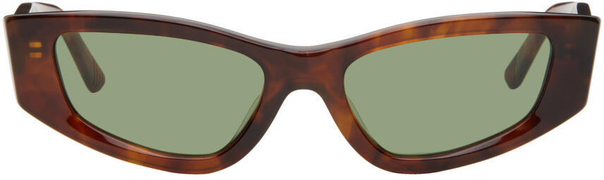 Eckhaus Latta SSENSE Exclusive Tortoiseshell 'The Tilt' Sunglasses Cover