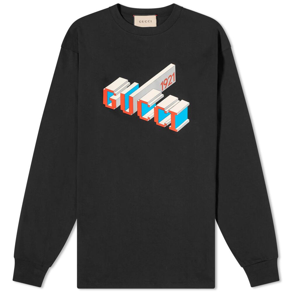 Gucci Men's 3D Logo Crew Neck Sweat in Black Cover