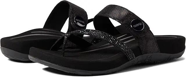 Aetrex Izzy Sparkle (Black Sparkle) Women's Flat Shoes Cover