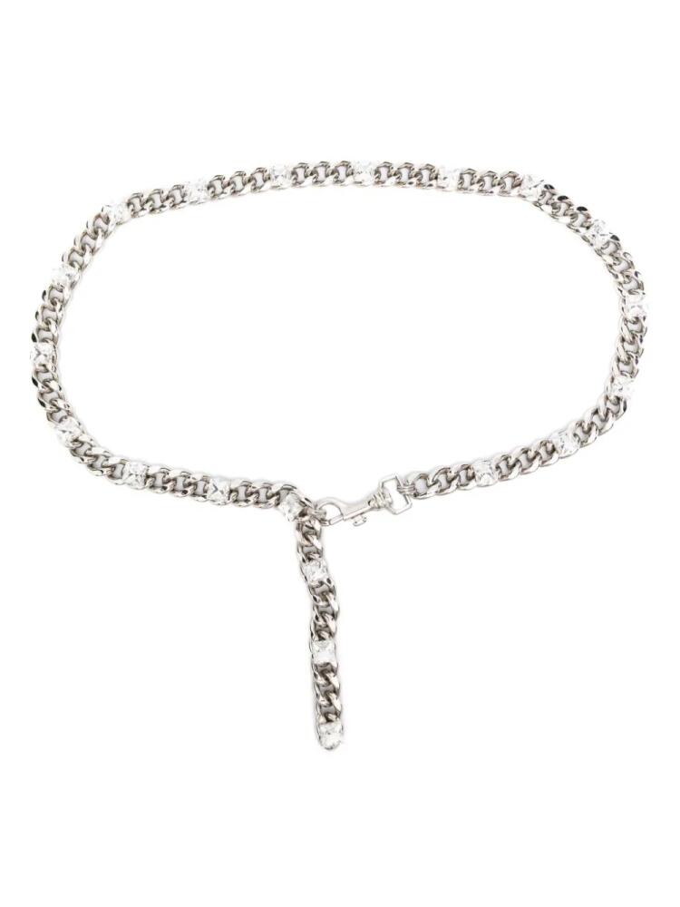 Alessandra Rich gem-embellished chain belt - Silver Cover