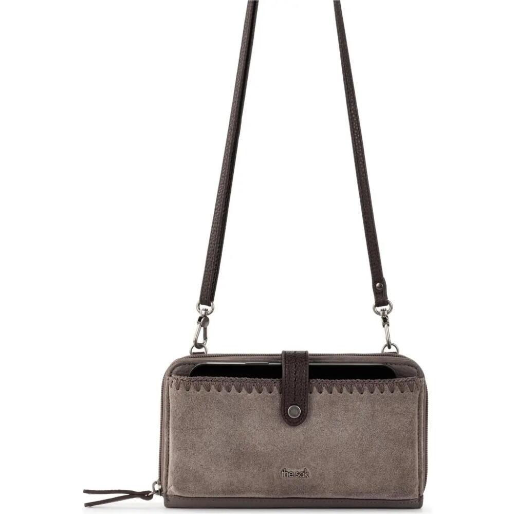 The Sak Iris Smartphone Crossbody in Mushroom Suede Cover