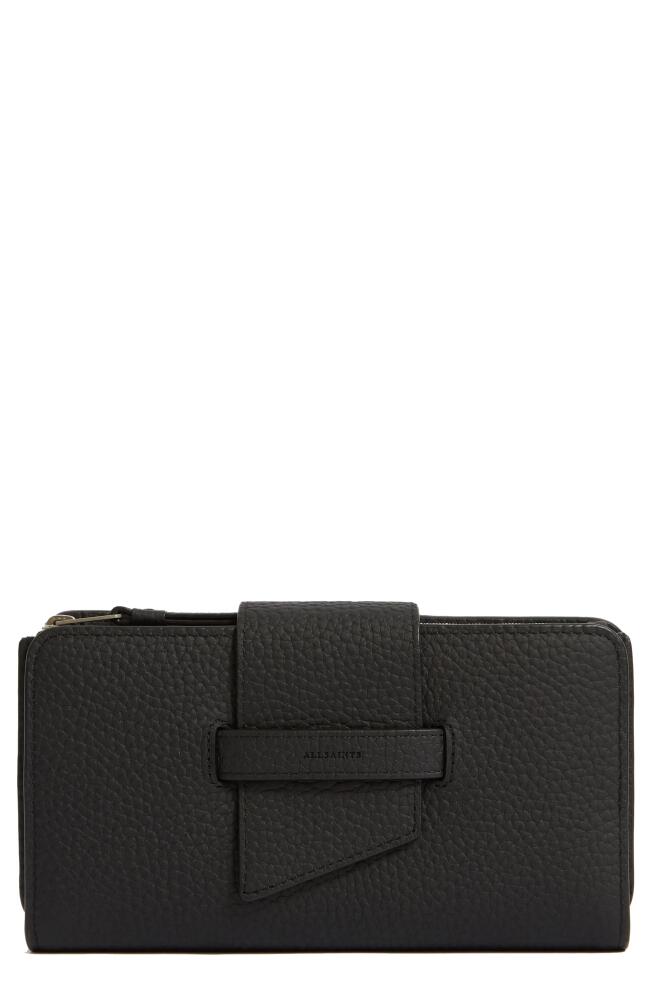 AllSaints Ray Leather Wallet in Black Cover