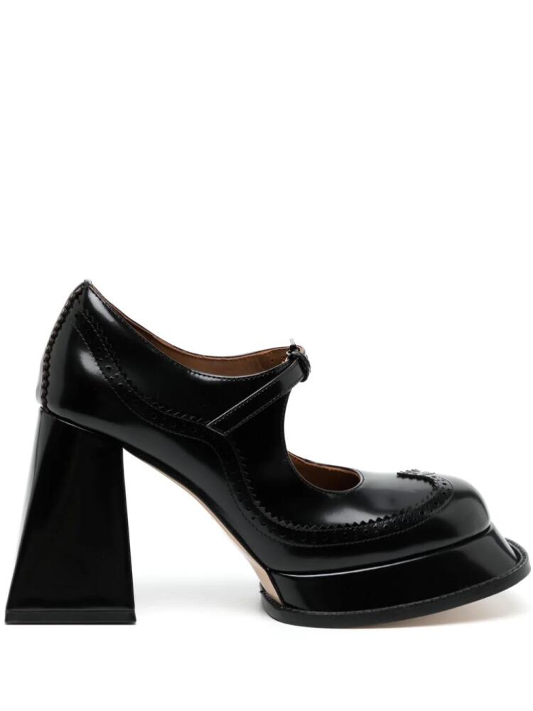 SHUSHU/TONG 105mm patent leather Mary Jane pumps - Black Cover