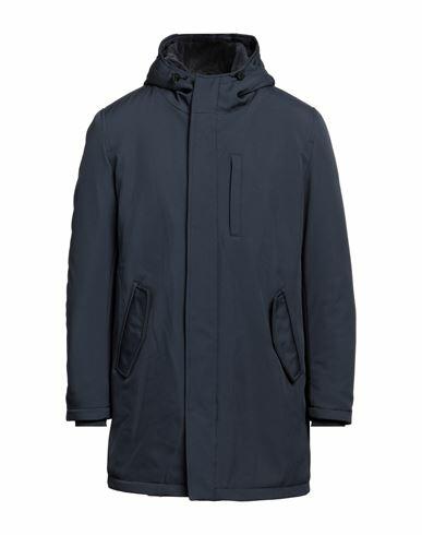 Iesse Man Coat Navy blue Polyester, Elastane Cover