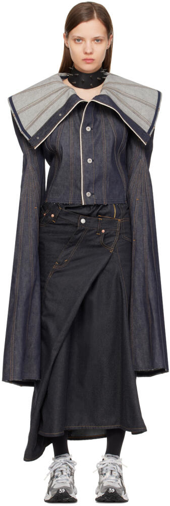 Junya Watanabe Indigo Cropped Denim Jacket Cover