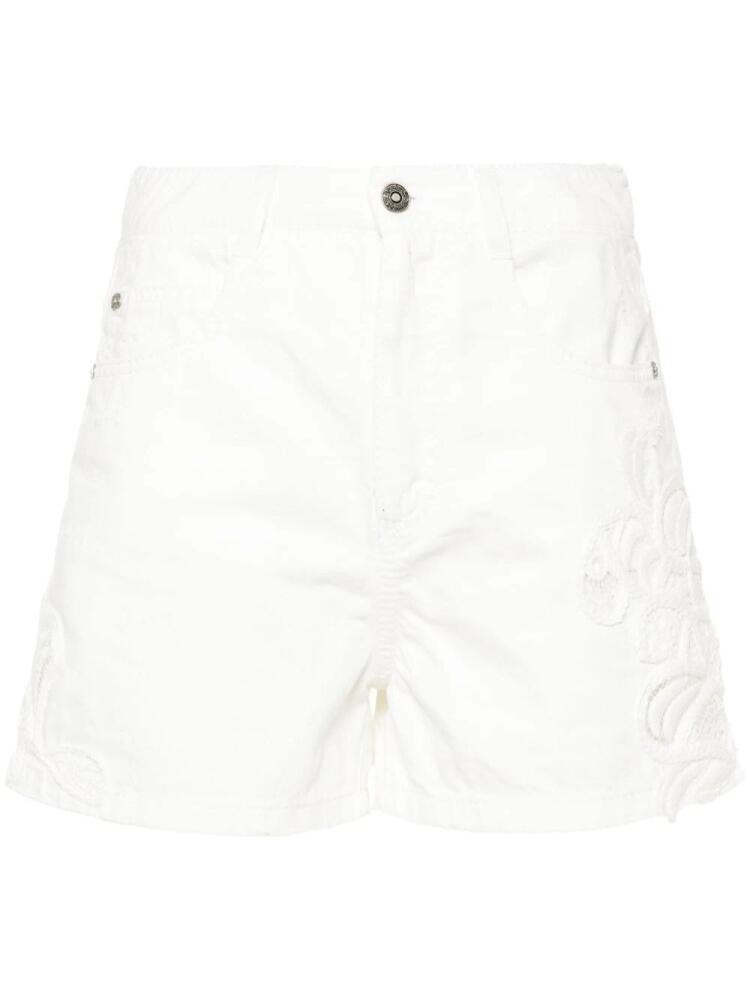 Ermanno Scervino high-rise denim shorts - White Cover