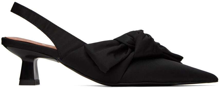 GANNI Black Soft Bow Heels Cover