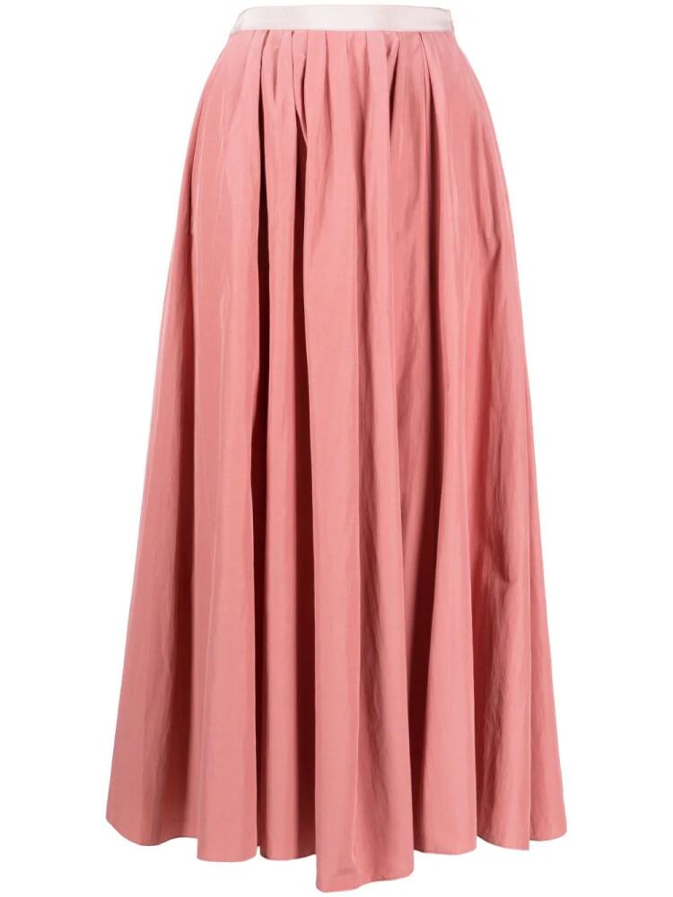 Forte Forte pleated midi skirt - Pink Cover