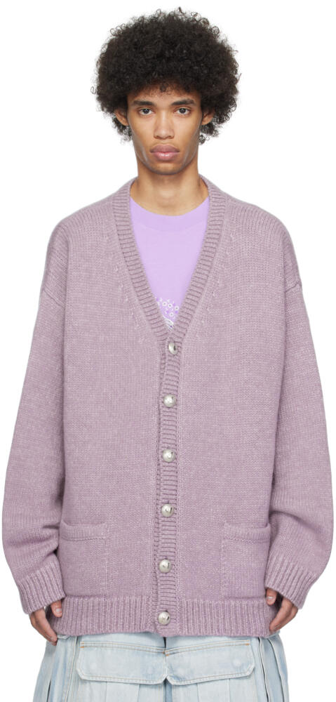 VETEMENTS Purple Fancy Button Cardigan Cover