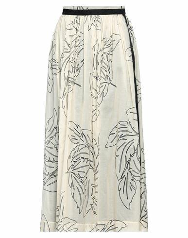 Gentryportofino Woman Maxi skirt Cream Cotton Cover