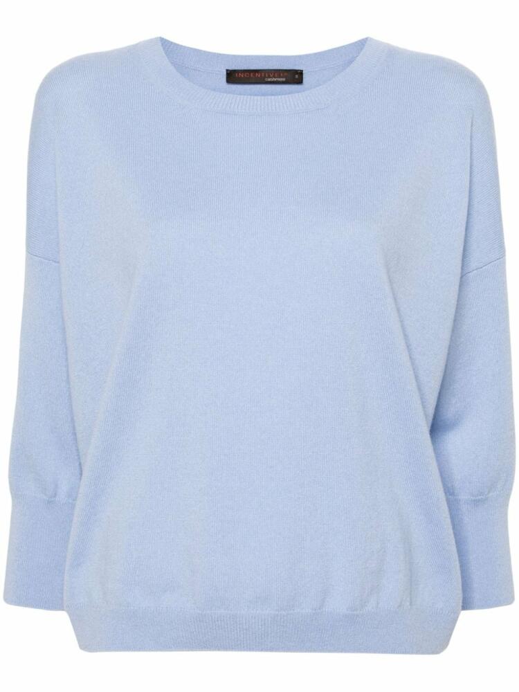 Incentive! Cashmere crew-neck cashmere jumper - Blue Cover