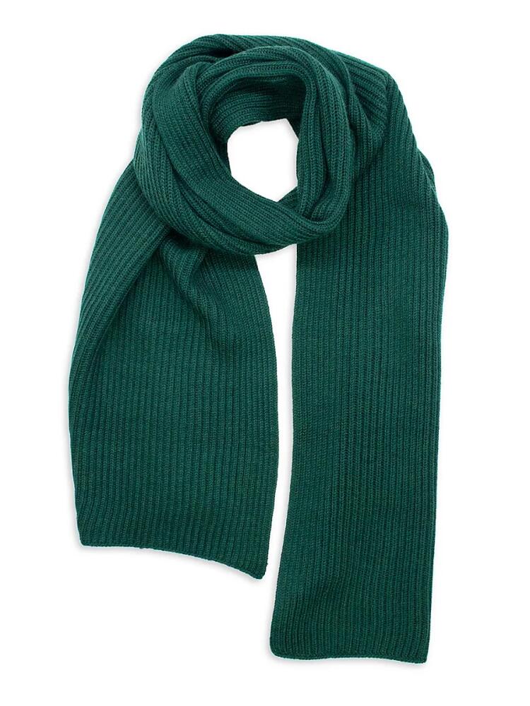 Portolano Men's Ribbed Merino Wool Scarf - Loden Cover