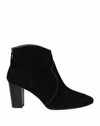 Unisa Woman Ankle boots Black Leather Cover